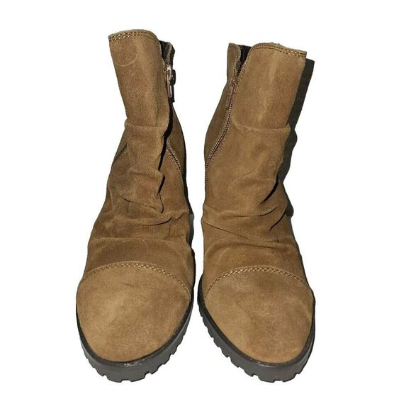 New! White Mountain Taft Suede Zip Up Ankle Boot Brown Size 9 - Picture 4 of 12